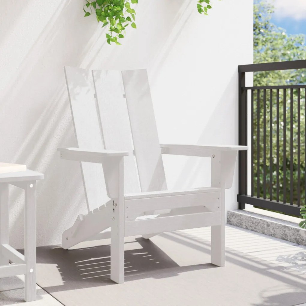 összecsukható Adirondack szék Fehér 74.5x80.5x90 cm HDPE