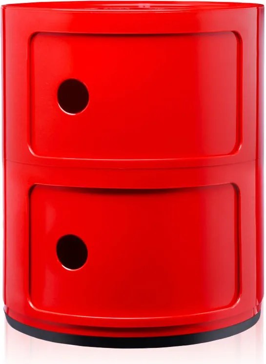 Kartell Componibili 4966 tárolóasztal, 2 tároló rész, több színben szín: bordó