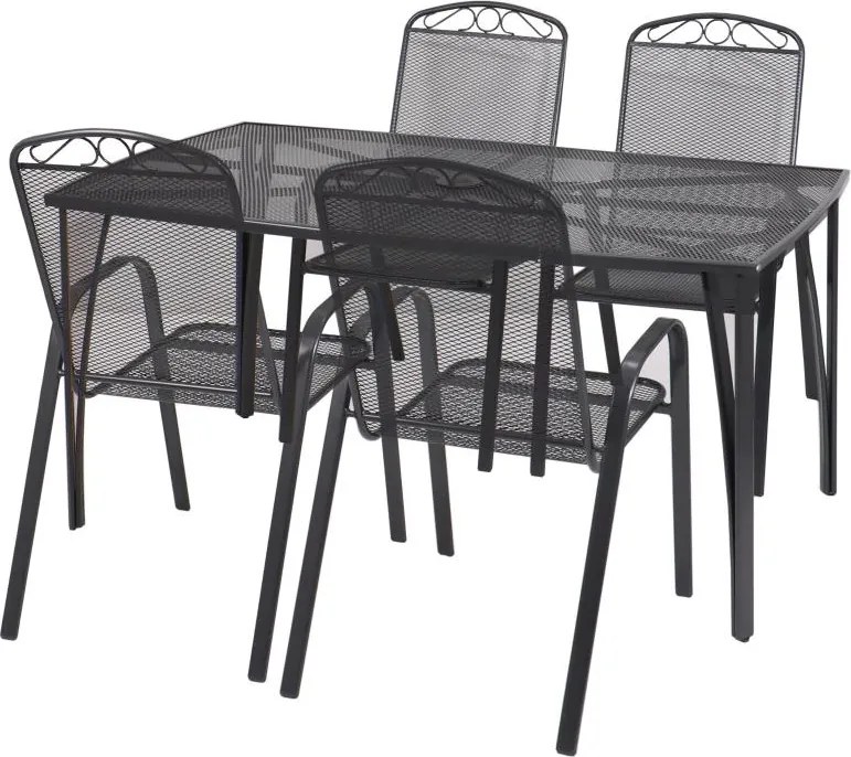 5-részes ZURICH Kerti bútor szett fémből ZWMT 24