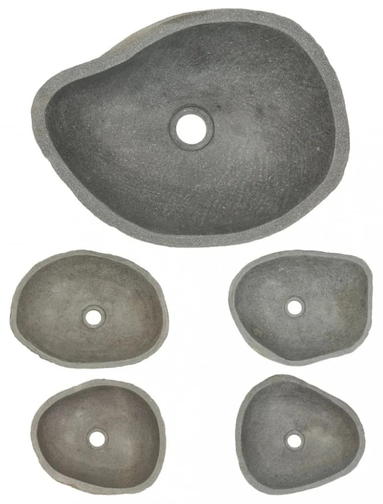 Ovális folyami kő mosdókagyló 38-45 cm