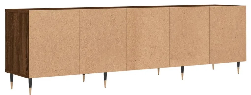 barna tölgy színű szerelt fa TV-szekrény 150 x 30 x 44,5 cm