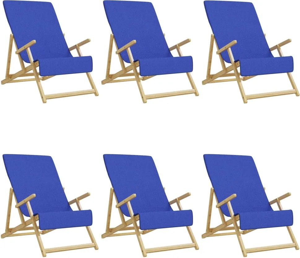 vidaXL 6 db királykék 400 GSM szövet strandtörölköző 60 x 135 cm