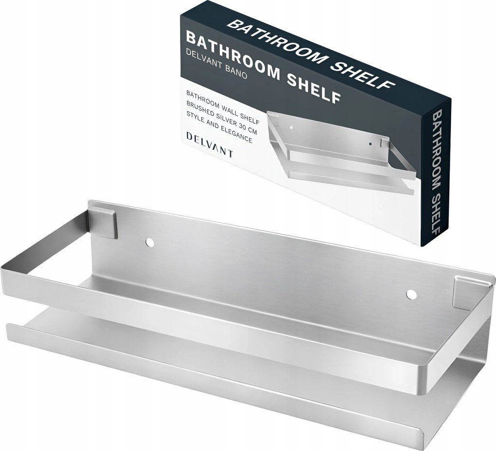Fürdőszobai Akasztós Polc Konyhai Zuhanyhoz Delvant Bano Ezüst 30 CM