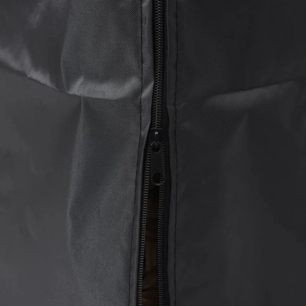 fekete 420D oxford szövet piramis alakú fűtőhuzat 86x47x241 cm