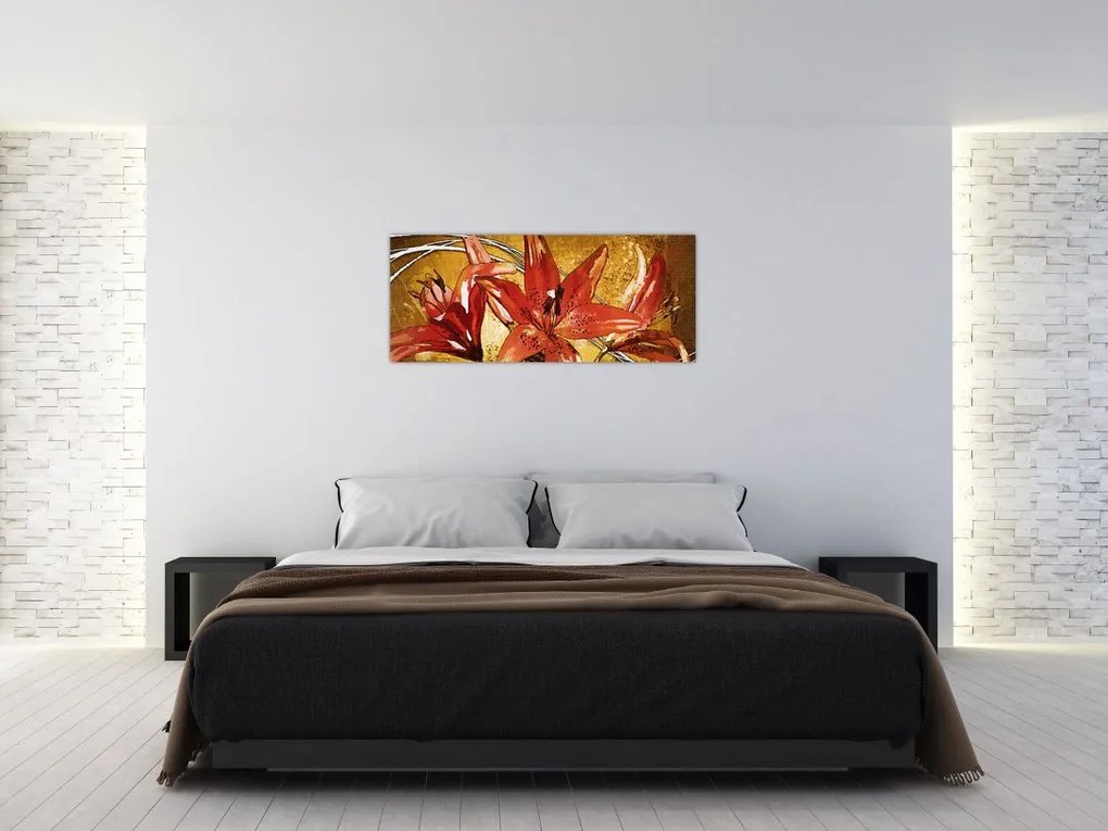 Kép a liliomvirágokról (120x50 cm)