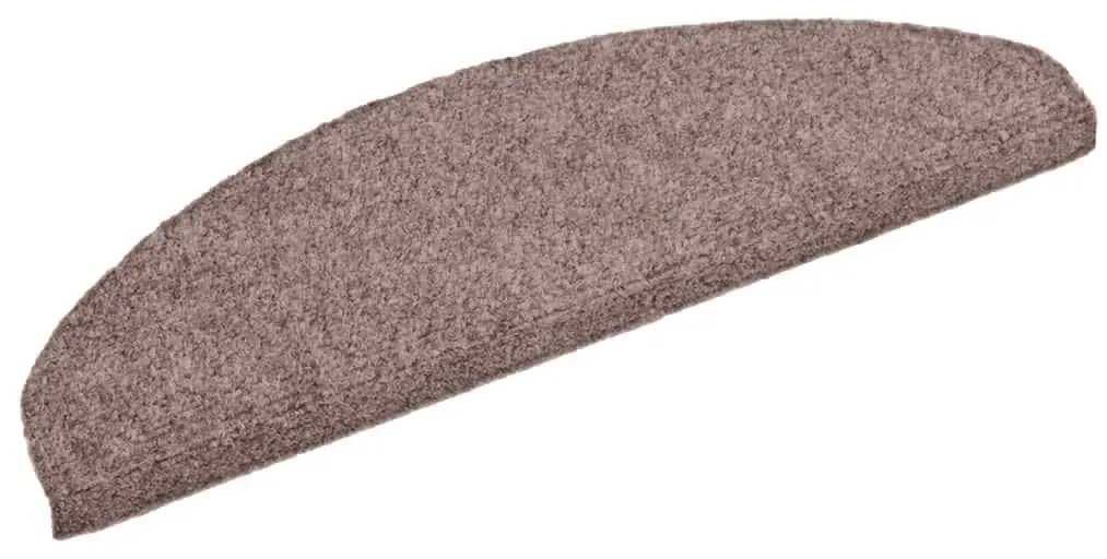 5 db öntapadós lépcsőszőnyeg 65 x 21 x 4 cm világosbarna félkör alakú nagy