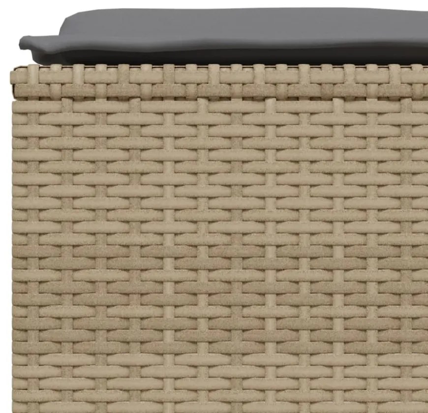 vidaXL 4 db bézs polyrattan kerti szék párnákkal