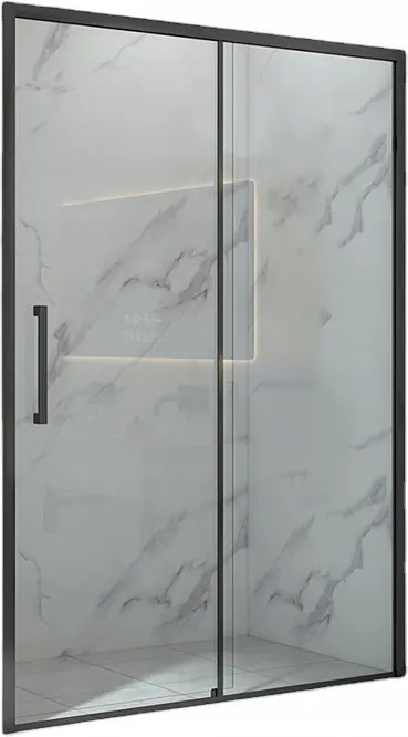 Zuhanyajtó 100cm Indes üreghez Kleo fekete black EasyClean