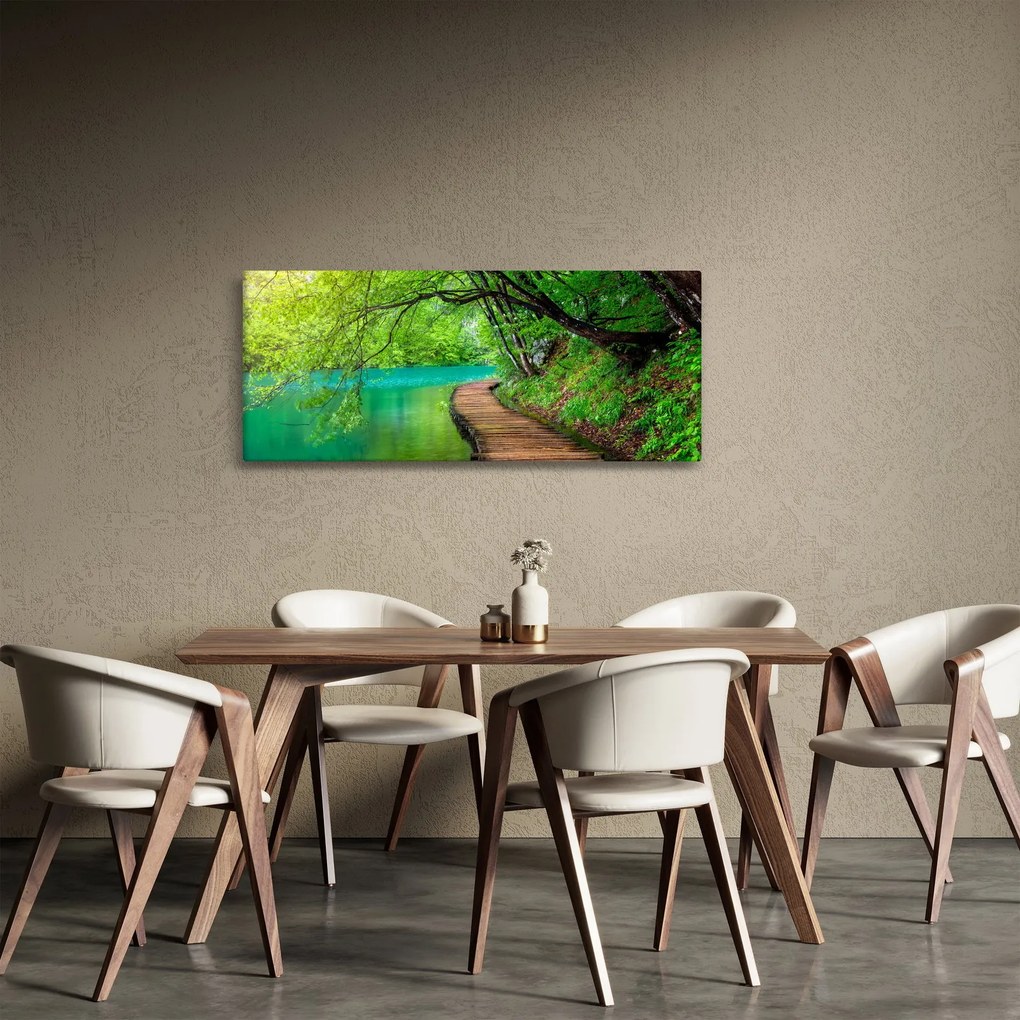 Kép - Plitvicei-tavak (120x50 cm)