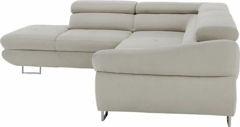 Sarokülőgarnitúra, szürke-bézs taupe, balos, FABIA