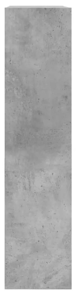 betonszürke szerelt fa cipőszekrény 80 x 21 x 87,5 cm