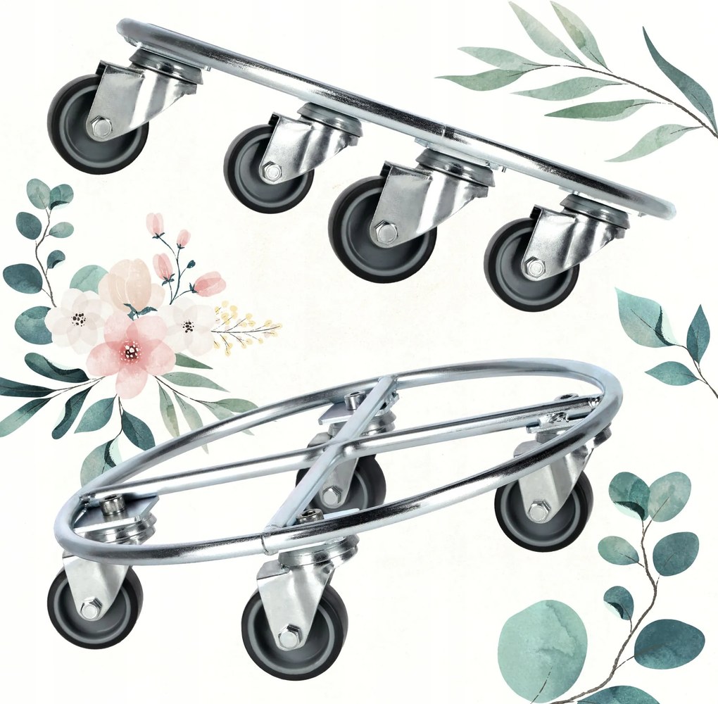 Virágtartó Állvány Kerek Virágtartó Mobil Kerek Platform 30cm