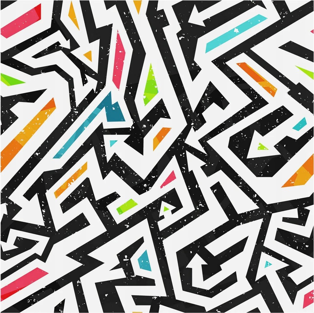 Divatos 3D fali tapéta Absztrakt mozaik 250x250 ragasztóval