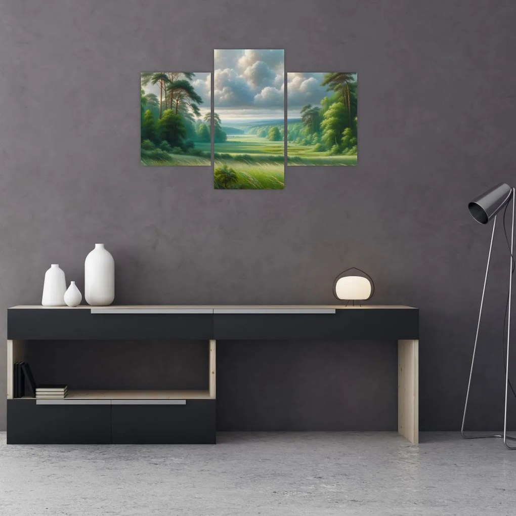 Kép - Zöld táj (90x60 cm)