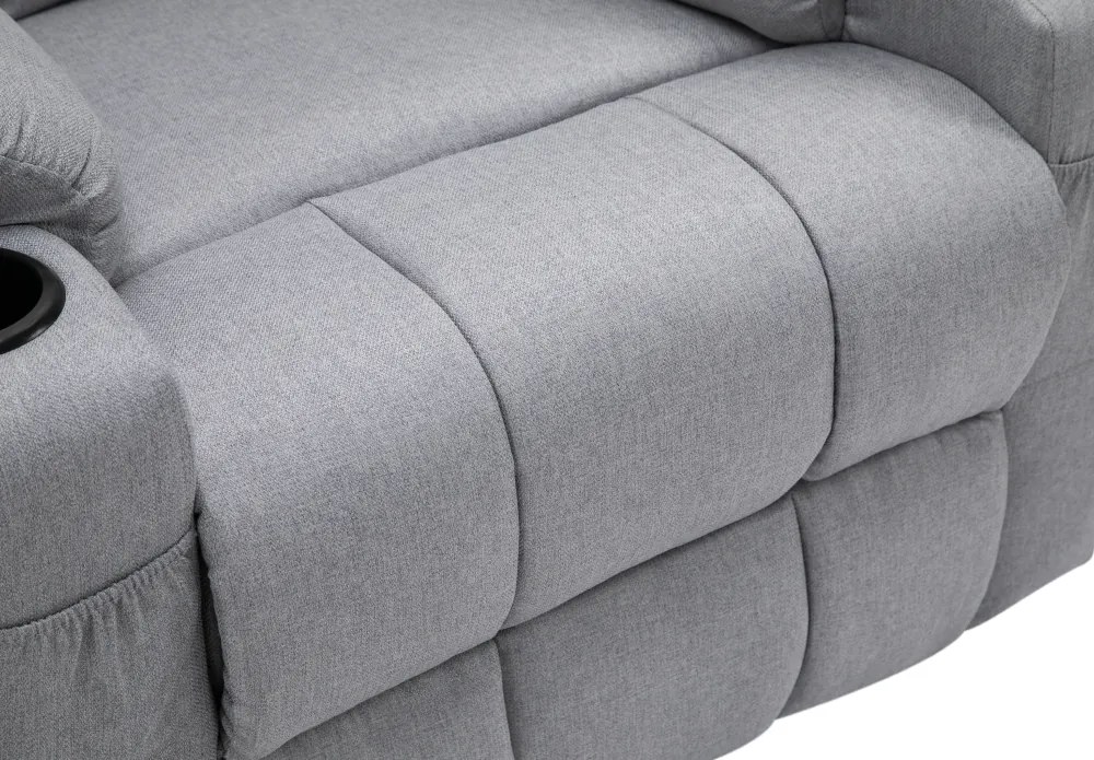 Állítható masszázs fotel, világosszürke, HUDSON