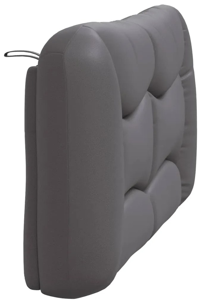 szürke műbőr fejtámla párna 120 cm