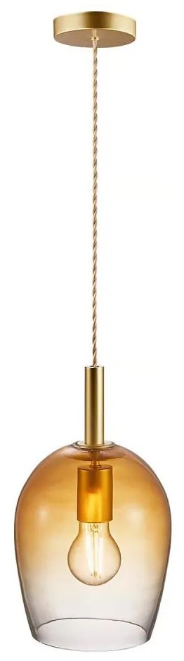 Nordlux - UMA zsinóros függeszték 1xE27/40W/230V átm. 18 cm barna/füstszínű