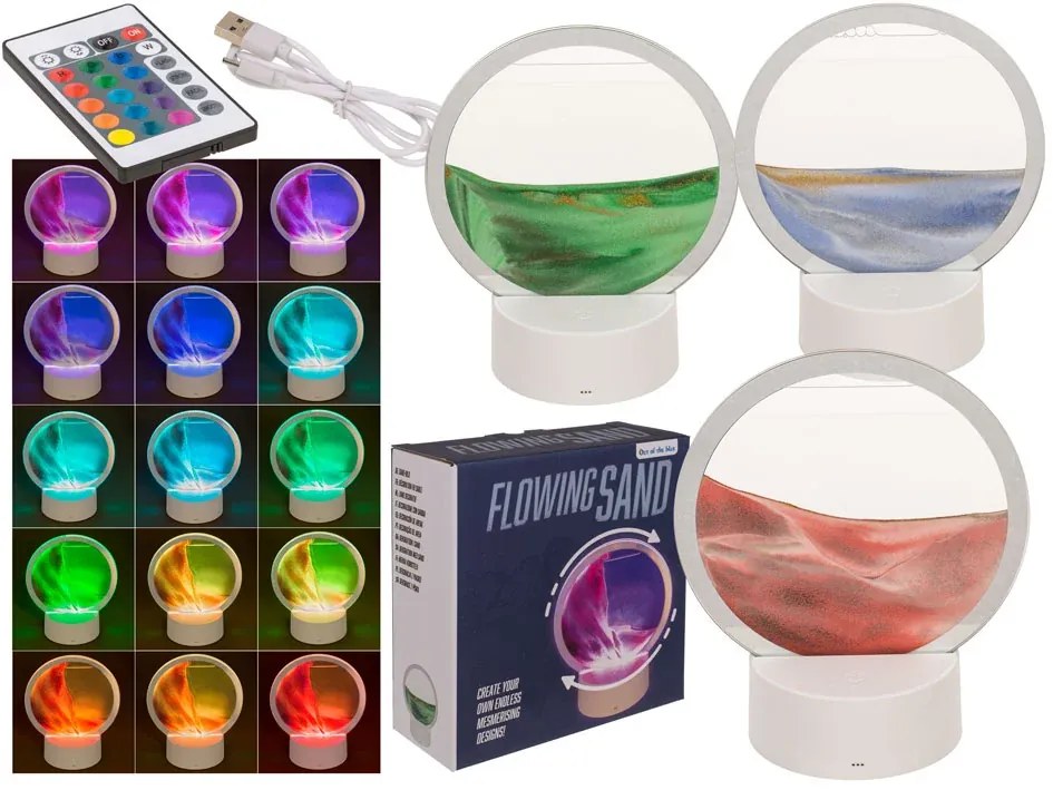 LED mozgó homokkép - zöld