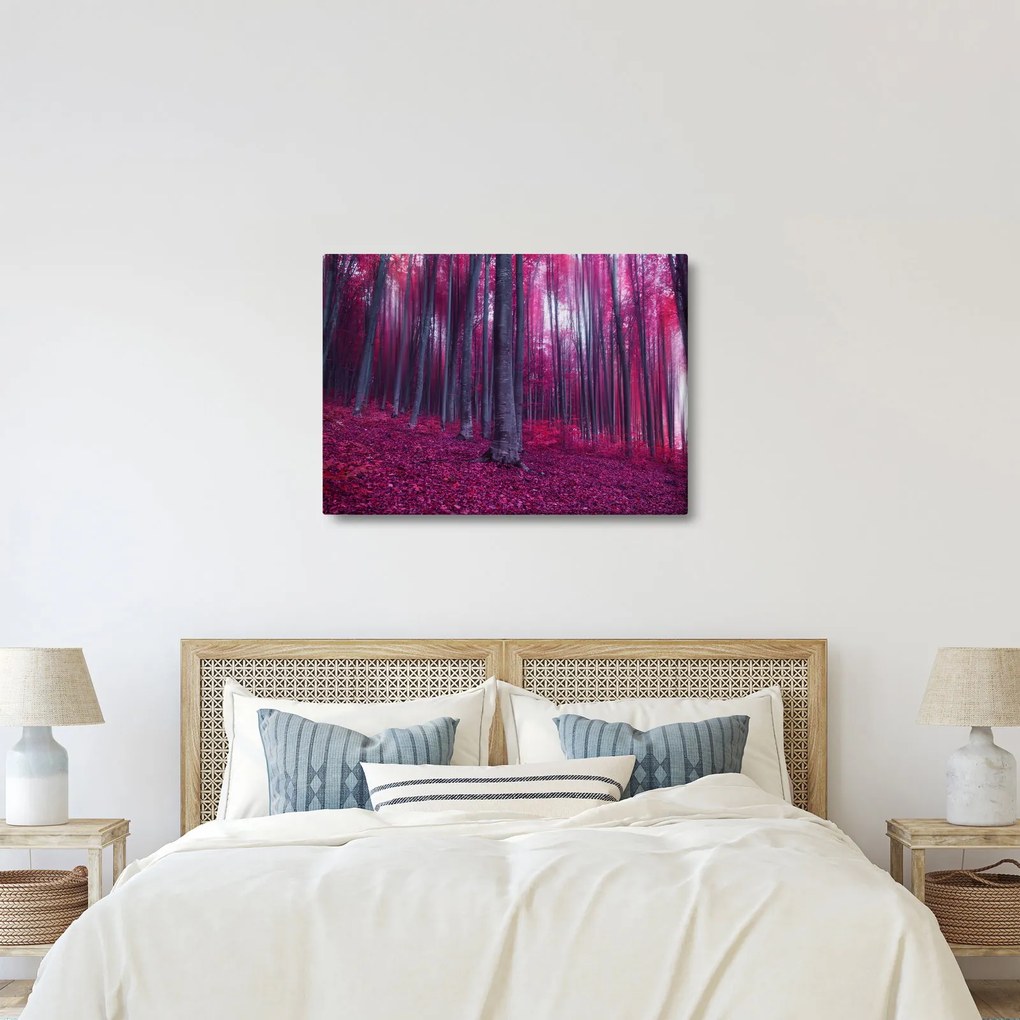 Egy rózsaszín erdő képe (70x50 cm)