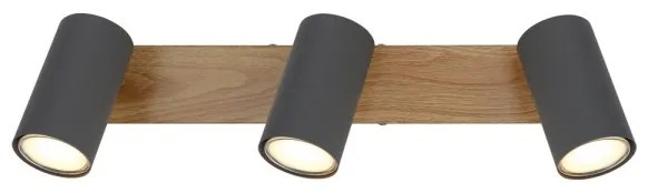 Globo 57911-3G - Spotlámpa ROBBY 3xGU10/35W/230V szürke/barna