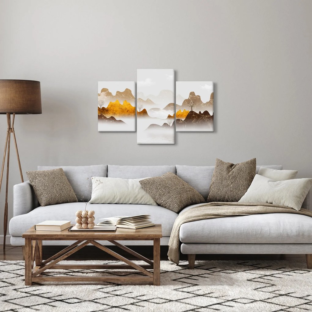 Kép - Hegyek a ködben (90x60 cm)