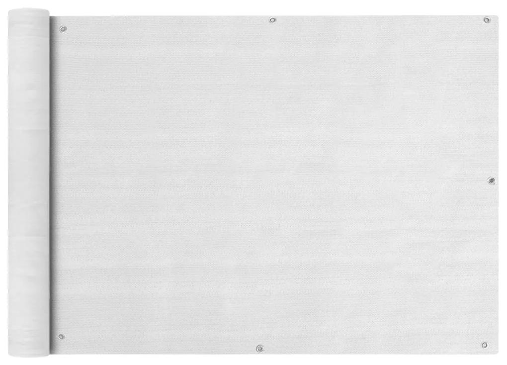 vidaXL erkély napellenző HDPE 75x600 cm fehér