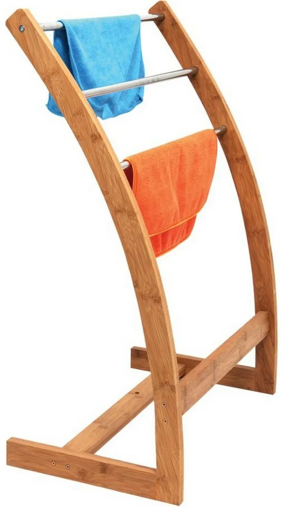 MSV Bambusz törülközőtartó 3 rúd 57 x 35 x 85 cm