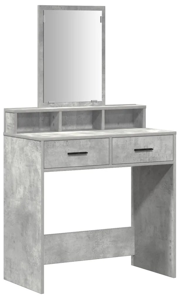Sminkasztal Fiókokkal Beton Szürke 79x41x140 cm