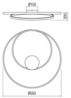 Redo 01-1791 - Dimmelhető LED mennyezeti lámpatest TORSION LED/30W/230V fehér