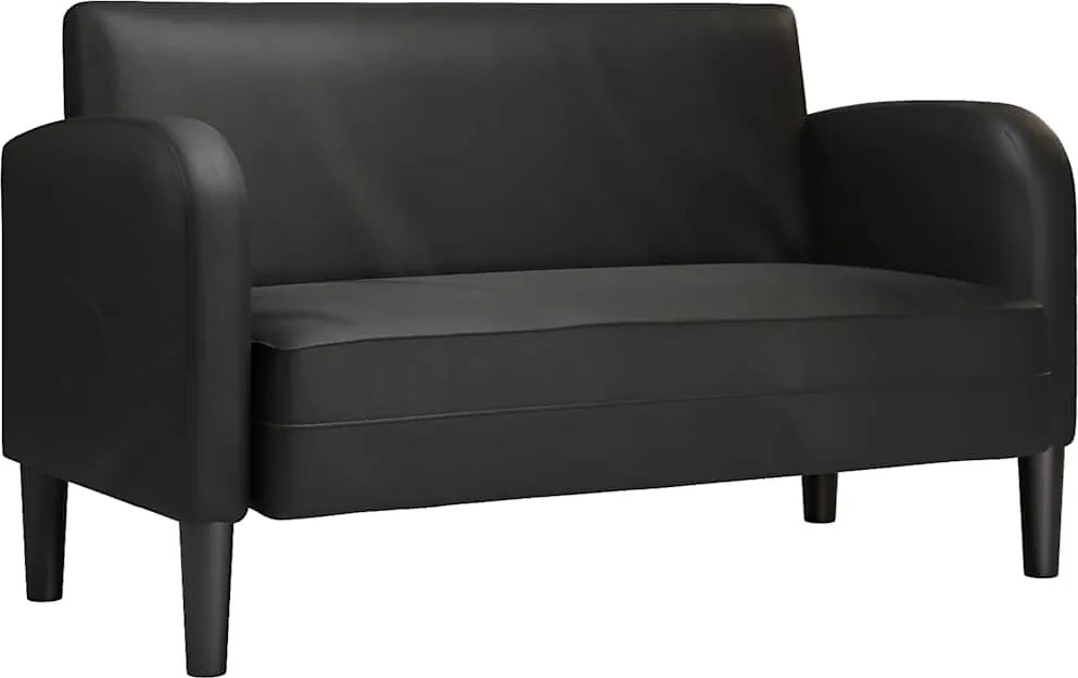 vidaXL fekete műbőr loveseat kanapé 110 cm