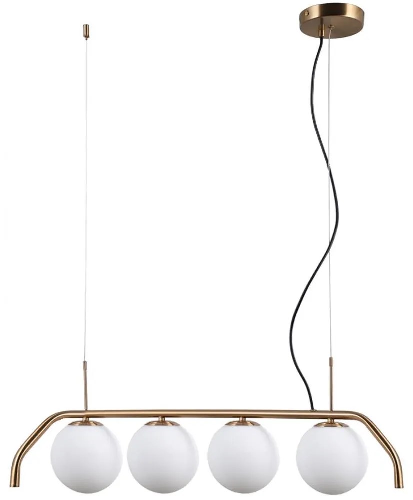 ITALUX PND-3300-4-HBR - Csillár zsinóron CARIMI 4xG9/5W/230V réz