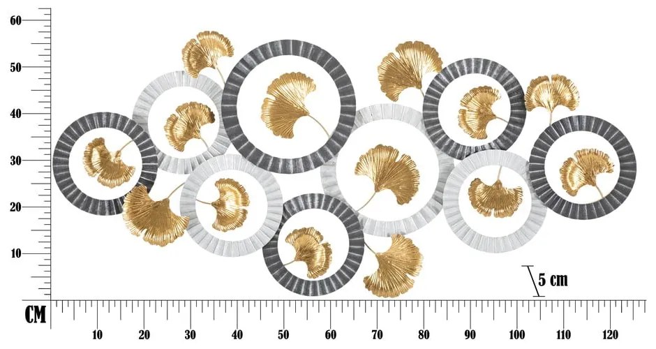 Fém fali dekoráció 126x58 cm Arty – Mauro Ferretti