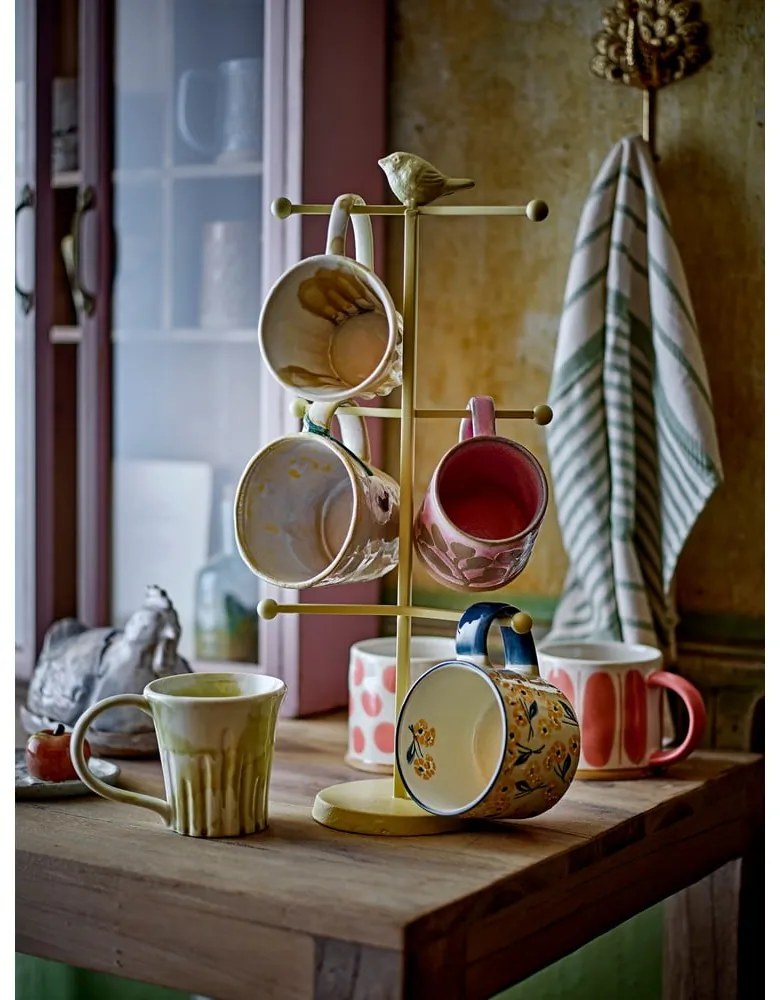 Lazacszínű-krémszínű kőedény bögre szett 3 db-os 450 ml Linora – Bloomingville