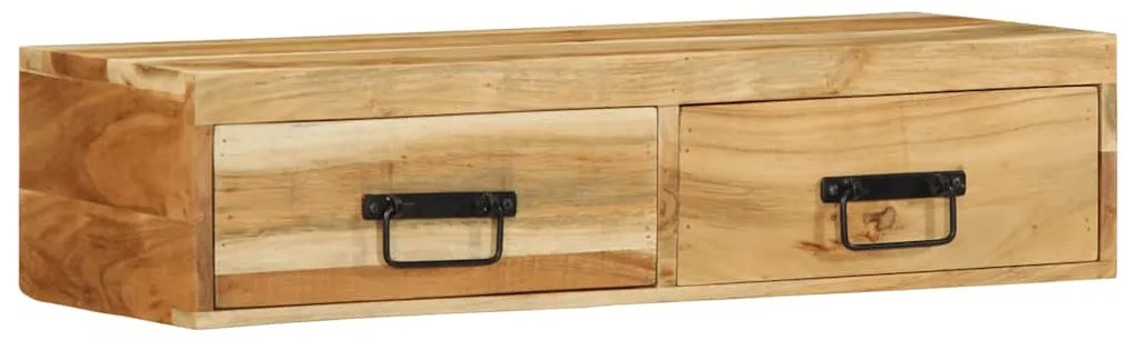 tömör akácfa falra szerelhető TV-szekrény 80x30x19 cm