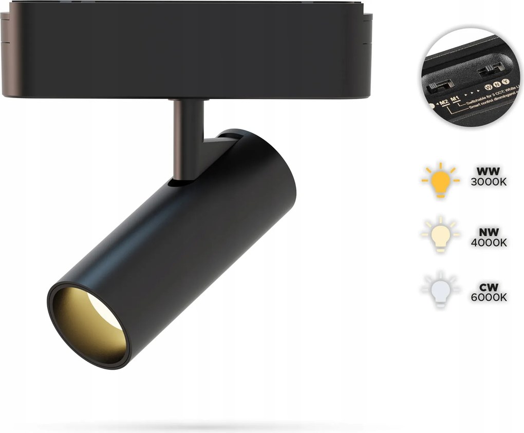 Reflektor Track 6W L33 Slim Track és FiberFLEX 24VDC 3CCT 3000K,4000K,6000K