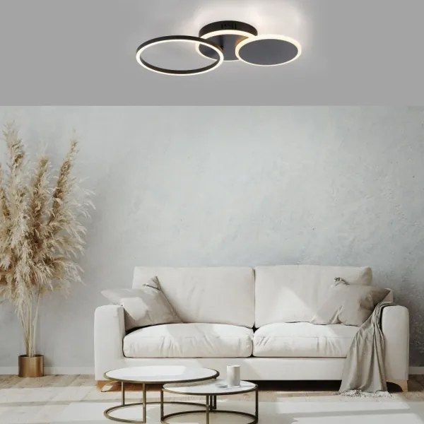 Leuchten Direkt 14116-18 - LED Mennyezeti lámpa SEVENT LED/25,5W/230V fekete