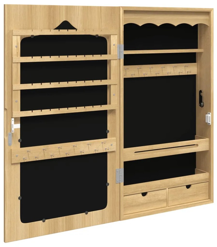 falra szerelhető tükrös ékszerszekrény 37,5x10x67 cm