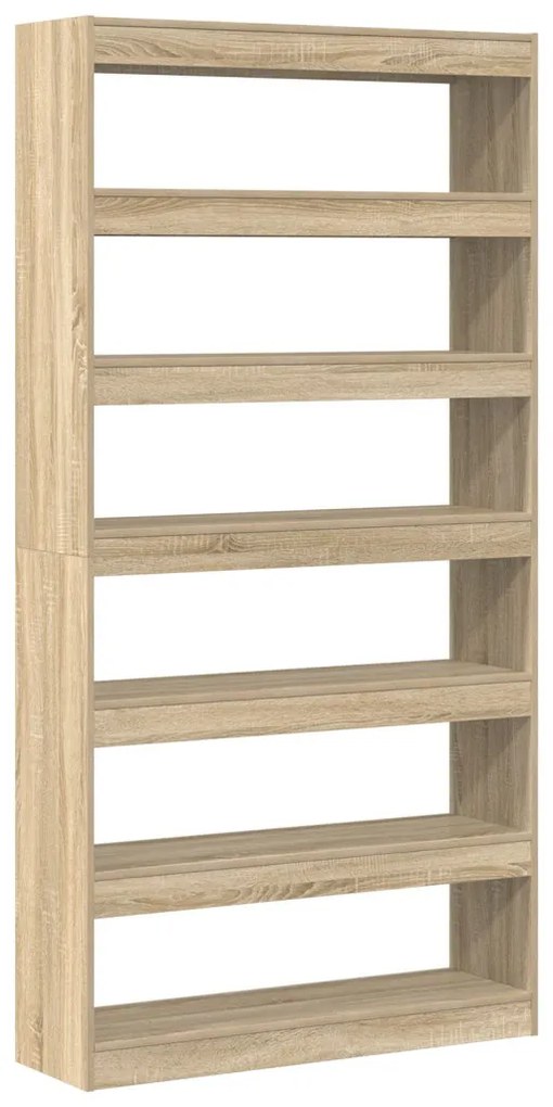 Könyvespolc Sonoma tölgy Mérnöki fa 100 x 30 x 198 cm Polcozás