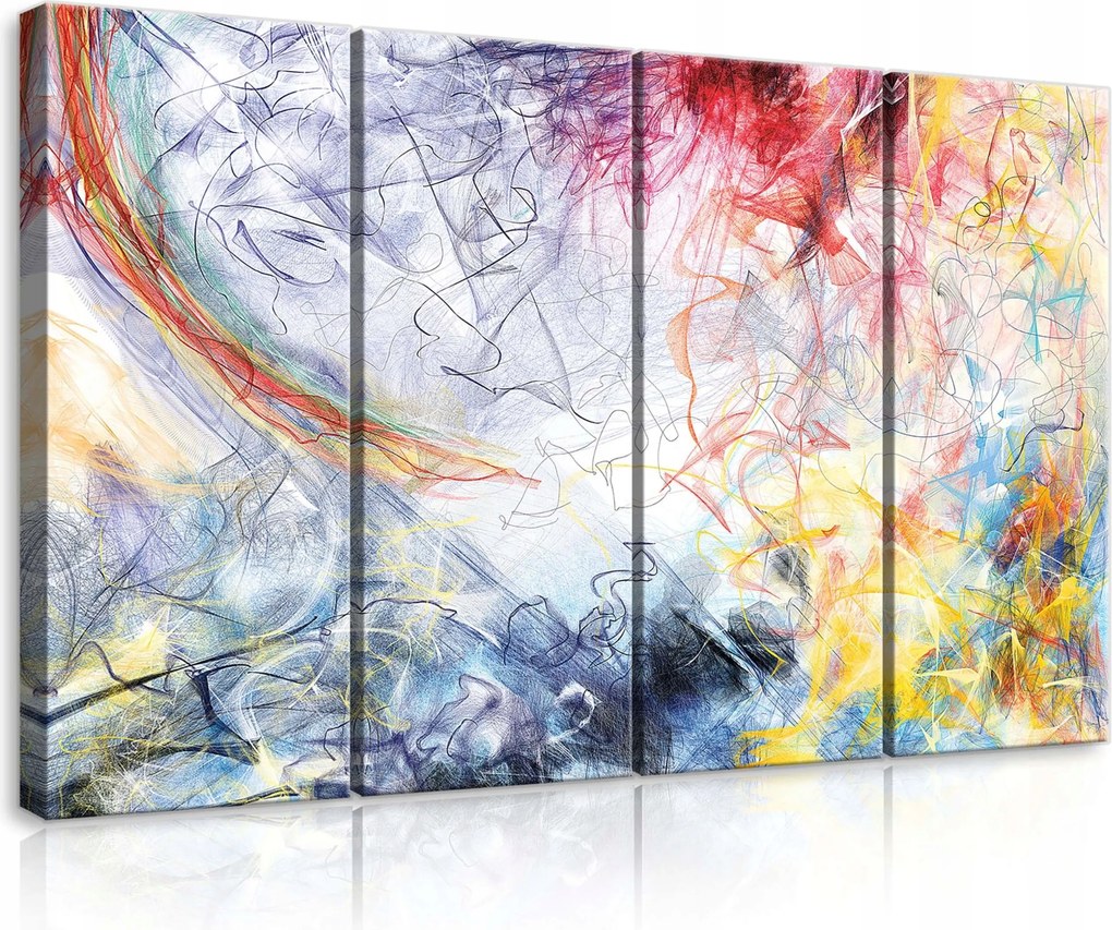 Vászonkép 120x80 Absztrakt dinamika energia szín kifejezés művészet
