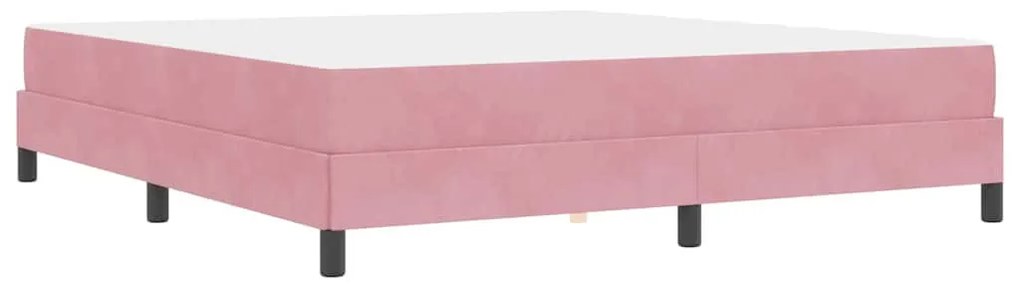 Boxspring ágy matraccal Rózsaszín 180 x 200 cm Bársony