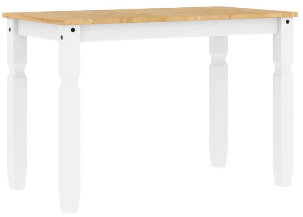 Corona fehér tömör fenyőfa ebédlőasztal 112 x 60 x 75 cm