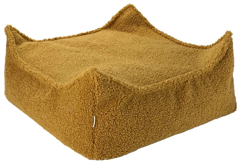 Barna buklé gyerek babzsákfotel Square – Wigiwama