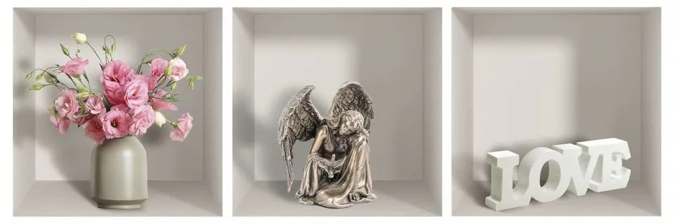 Symbols of Love 3 db-os 3D falmatrica szett - Ambiance