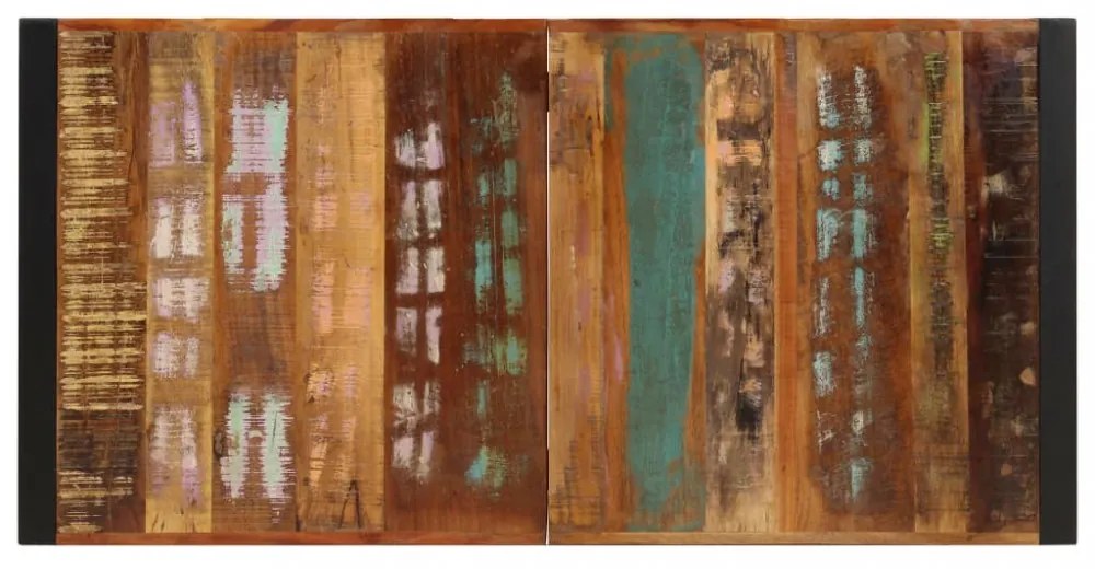 tömör újrahasznosított fa étkezőasztal 140 x 70 x 75 cm
