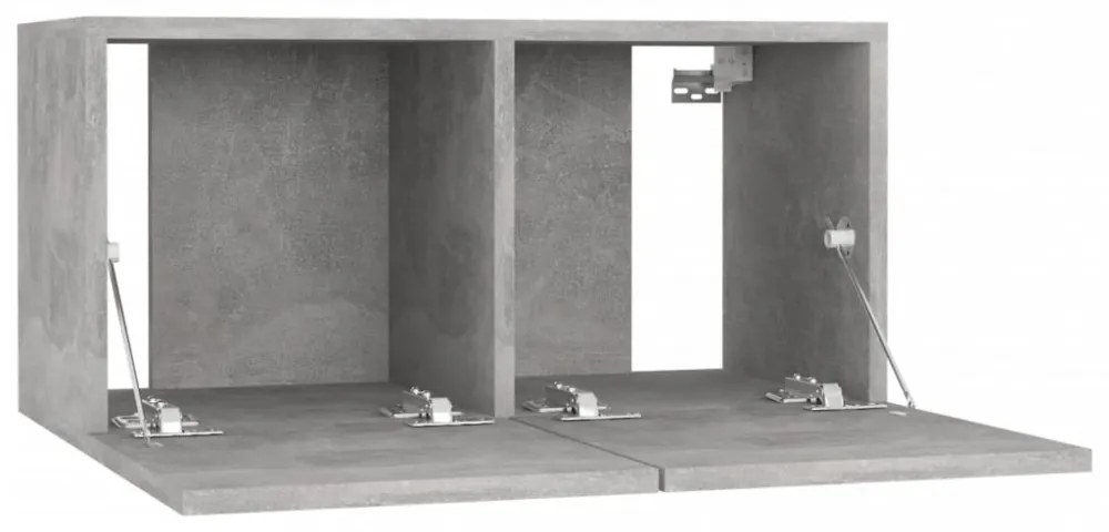 betonszürke függő TV-szekrény 60 x 30 x 30 cm