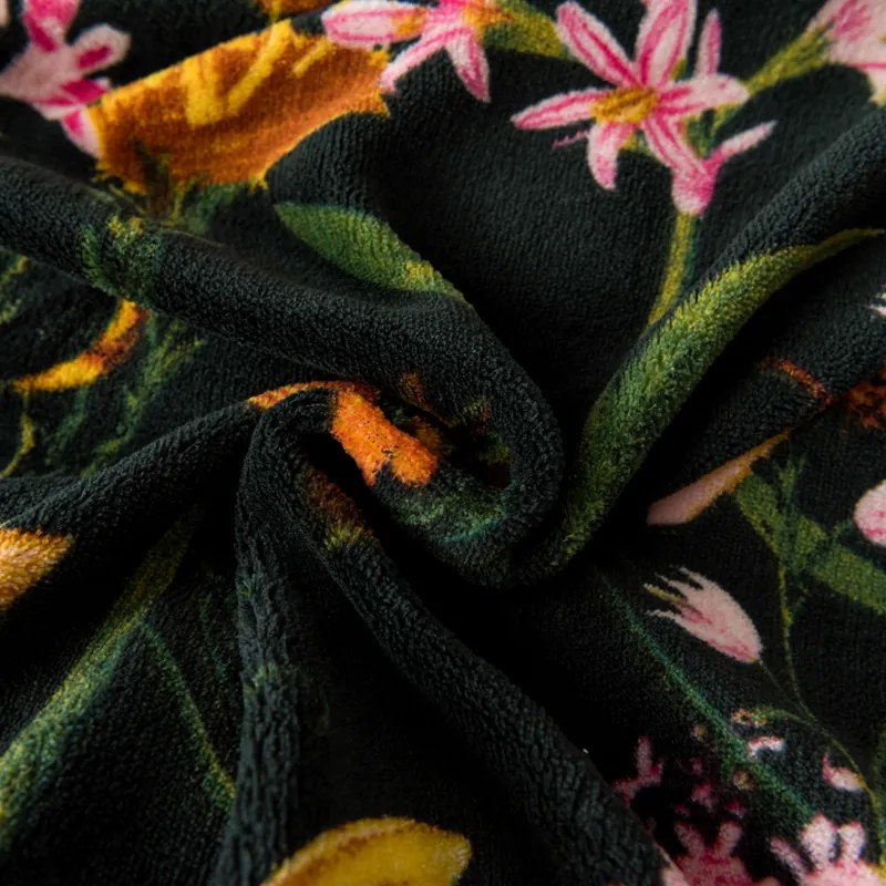 Mikroplüss ágyneműhuzat MYSTIC GARDEN sötétzöld Ágyneműhuzat mérete: 2 db 70 x 90 cm | 200 x 220 cm