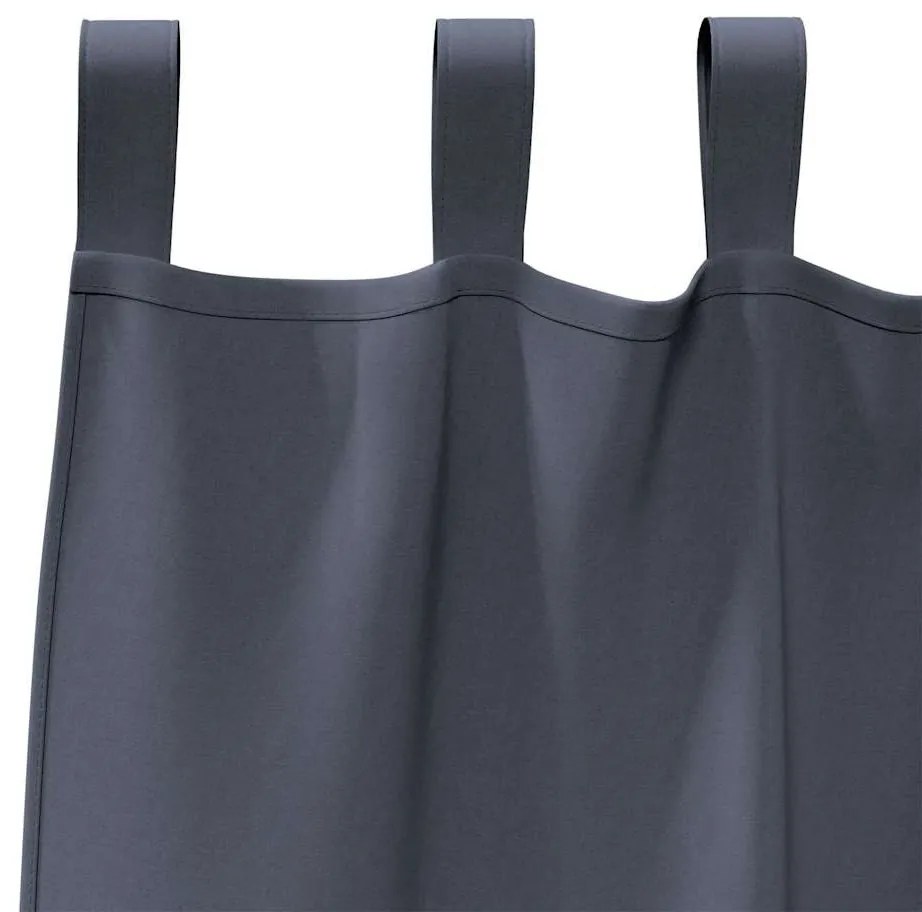 Függönyök függönyökkel 2 pcs Antracit 245x140cm Poliészter