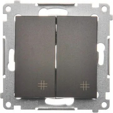 Simon 54 Keresztkapcsoló Dupla kapcsoló barna DW7/2.01/46