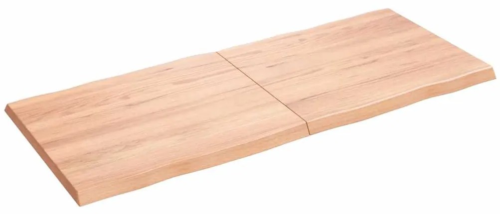 világosbarna kezelt tömör asztallap 140x60x(2-4) cm