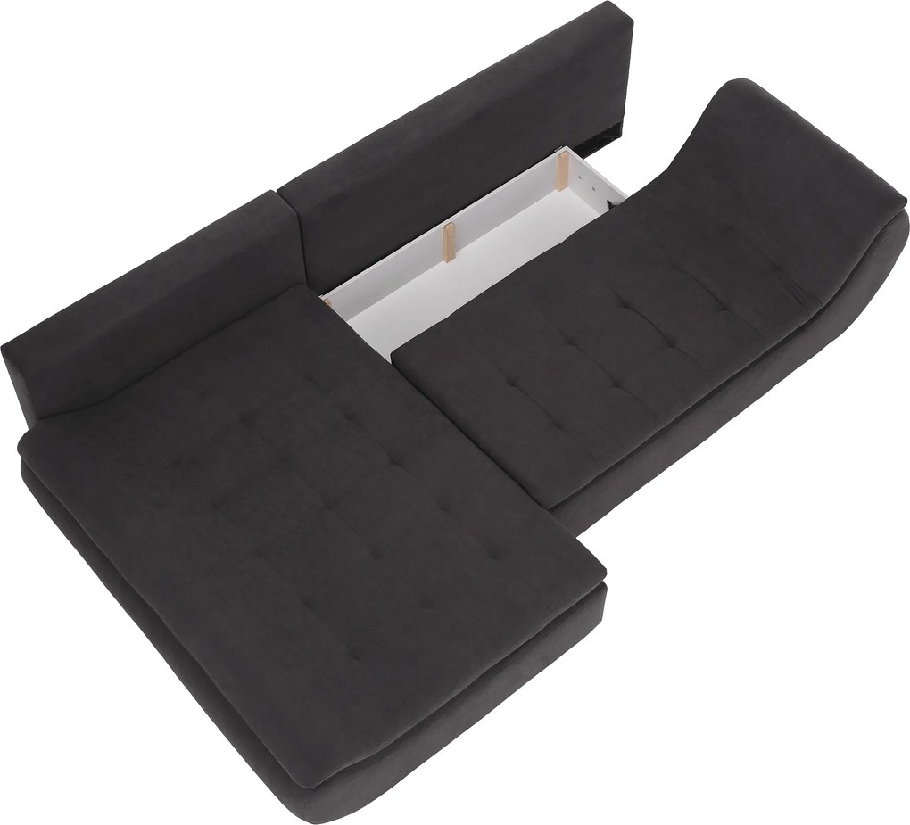 Ülőgarnitúra, szürkésbarna/sárga, szövet, balos, BRATO